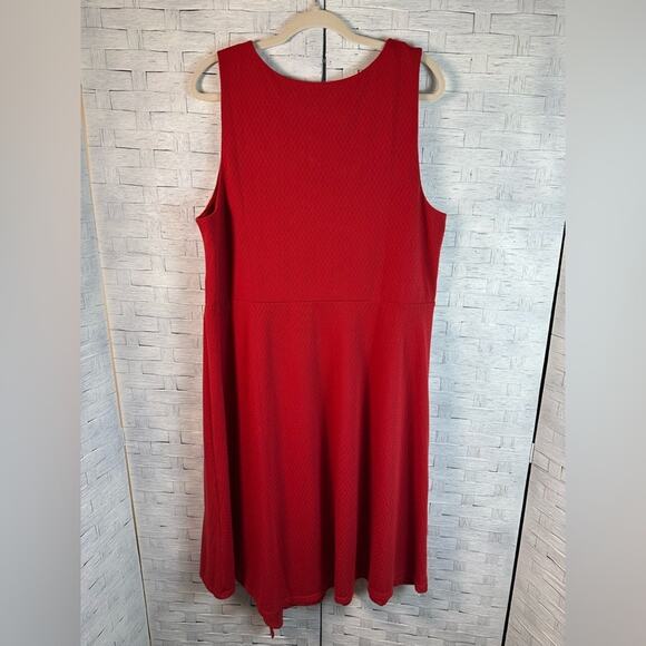 Soft Surroundings Mathilde Red Midi sleeveless Dress summer oversized plus size - Picture 4 of 11